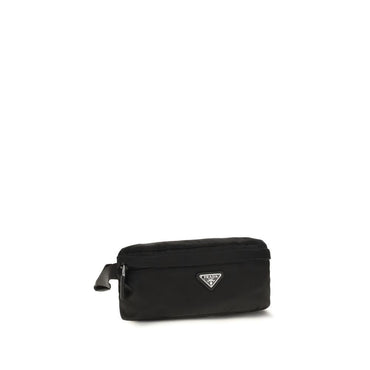 Prada Black Recycled Polyamide Clutch Bag