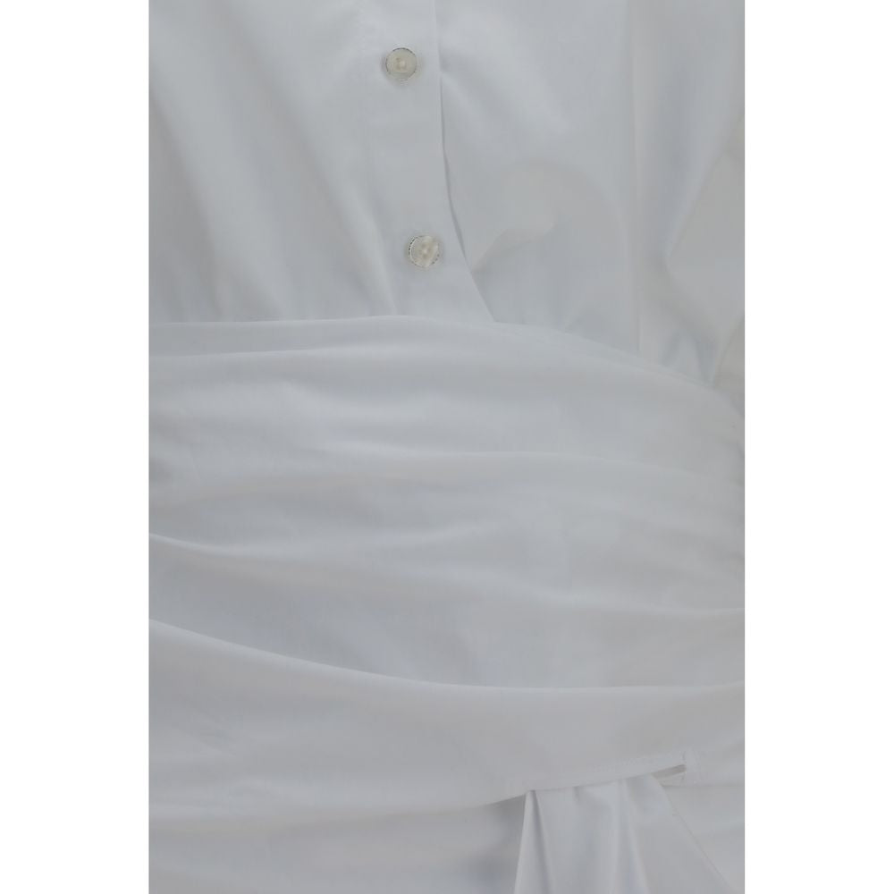 7FOR White Cotton Dress Shirt