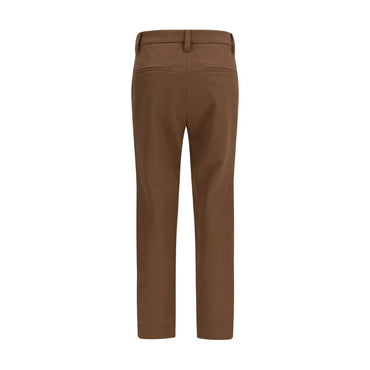 Brunello Cucinelli Brown Elastane Casual Pants