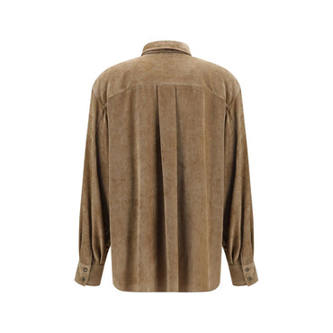 Brunello Cucinelli Beige Viscose Dress Shirt