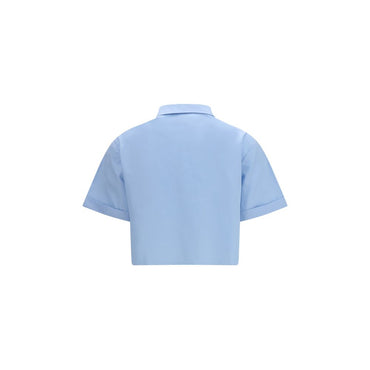 Miu Miu Blue Cotton Shortsleeve Shirt