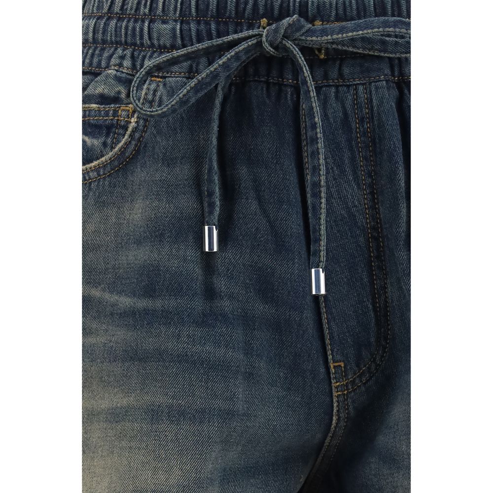 Amiri Blue Jean Bermuda Shorts