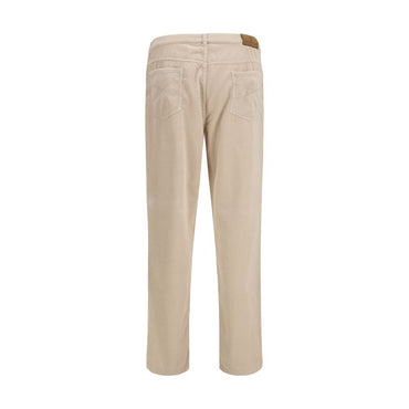 Brunello Cucinelli Beige Cotton Casual Pants