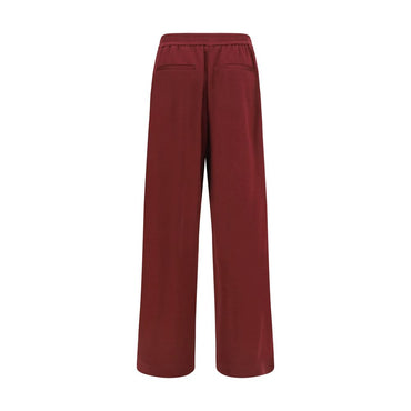 Brunello Cucinelli Bordeaux Cotton Athletic Pants