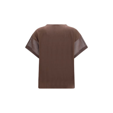 Brunello Cucinelli Brown Cotton T-Shirt