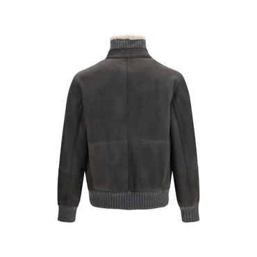 Brunello Cucinelli Gray Wool Oves Aries Full-Length Jacket