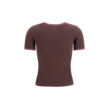Courrèges Brown Cotton T-Shirt