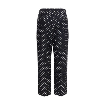 Valentino Black Silk Cropped Pants