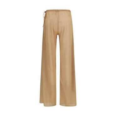 Oséree Gold Polyamide Casual Pants
