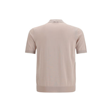 Brunello Cucinelli Beige Cotton Polo Shirt