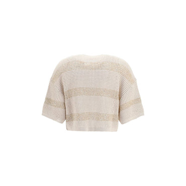 Brunello Cucinelli Beige Cotton Cardigan