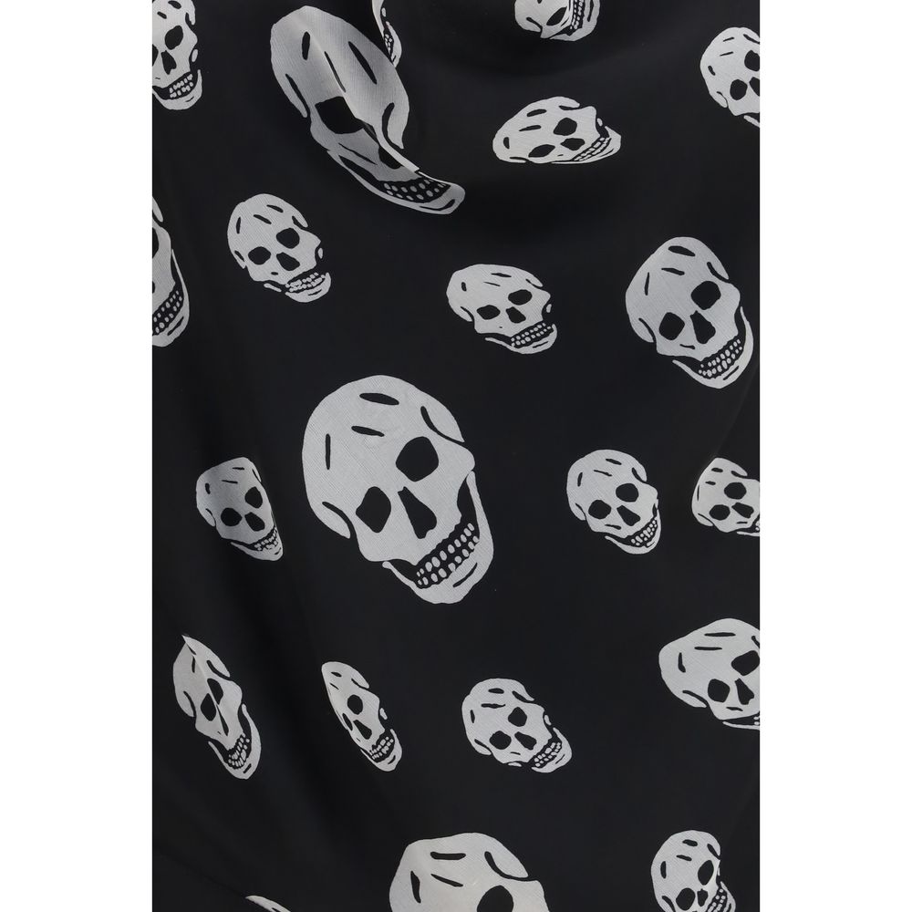 Alexander McQueen Black Silk Sleeveles T-Shirt