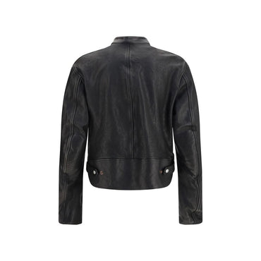 Gucci Black Buffalo Leather Bomber