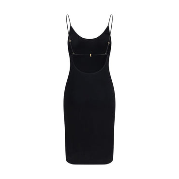 Saint Laurent Black Viscose Cocktail Dress