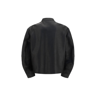 Gucci Black Calf Leather Bos Taurus Biker Jacket