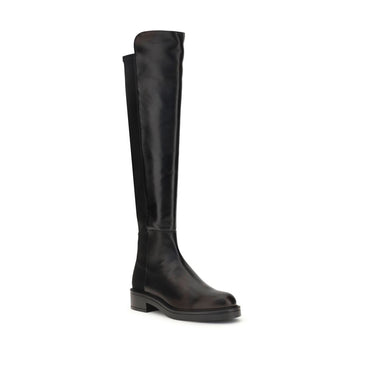 Stuart Weitzman Black Leather Over The Knee