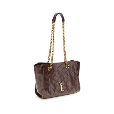 Saint Laurent Brown Calf Leather Bos Taurus Shoulder Bag