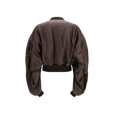 Rick Owens Brown Calf Leather Bos Taurus Bomber