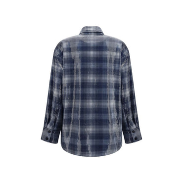 PINKO Blue Polyester Pattern Shirt