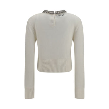 PINKO White Wool Oves Aries Sweatshirt