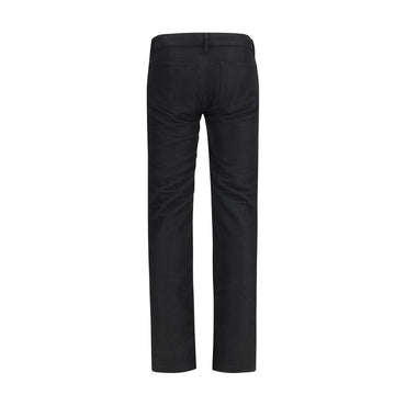 Rick Owens Black Wool Oves Aries Straight-Leg Jeans