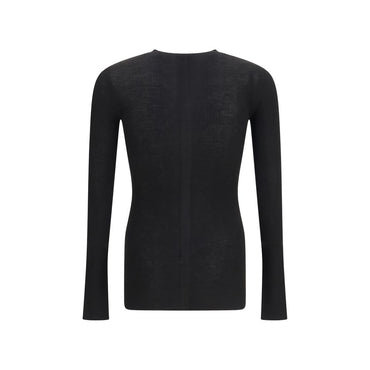Rick Owens Black Wool Oves Aries Sweatshirt