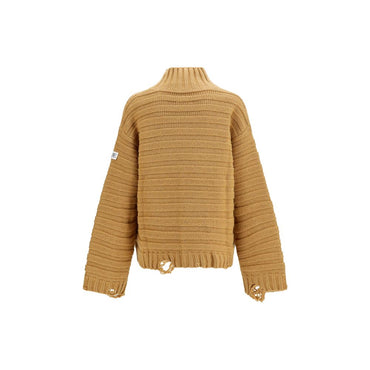 MM6 Beige Wool Oves Aries Turtleneck