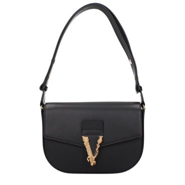 Versace Black Leather Crossbody Bag