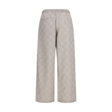 Off-White Beige Cotton Casual Pants