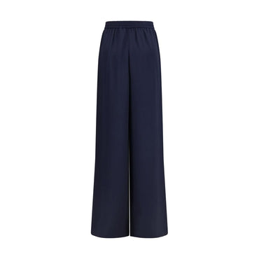 Max Mara Blue Silk Casual Pants