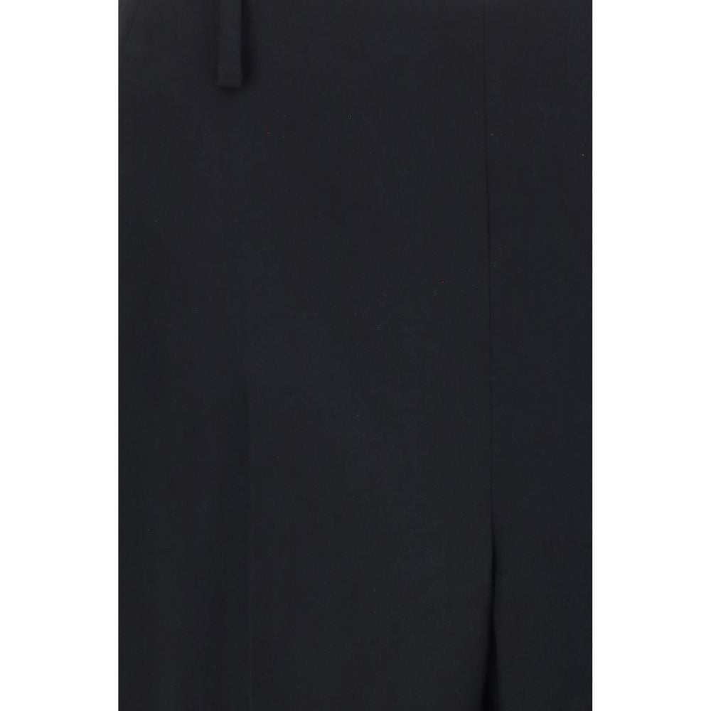 Khaite Black Polyester Casual Pants