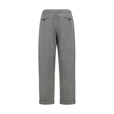 Giorgio Armani Gray Wool Oves Aries Casual Pants