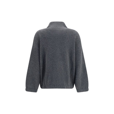Brunello Cucinelli Gray Cashmere Sweatshirt