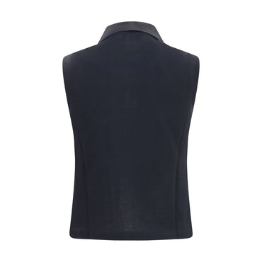 Saint Laurent Black Recycled Cotton Polo Shirt