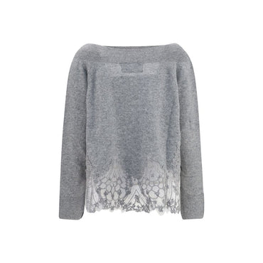 Ermanno Scervino Gray Cashmere Sweater