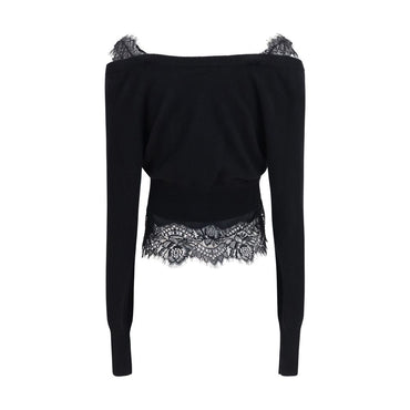 Ermanno Scervino Black Cashmere Cardigan