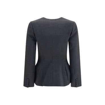 Self-Portrait Gray Polyester Full-Length Jacket