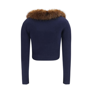 Self-Portrait Blue Wool Oves Aries Cardigan