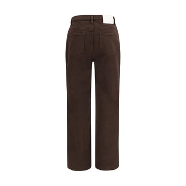 Loulou De Saison Brown Cotton Straight-Leg Jeans