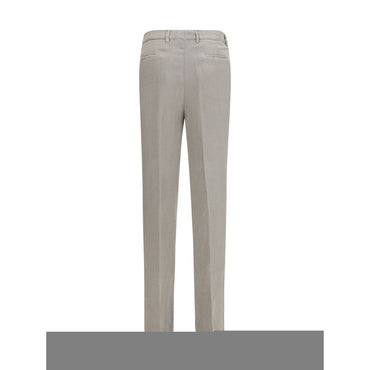 Brunello Cucinelli Gray Linen Casual Pants
