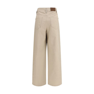 Brunello Cucinelli Beige Cotton Casual Pants