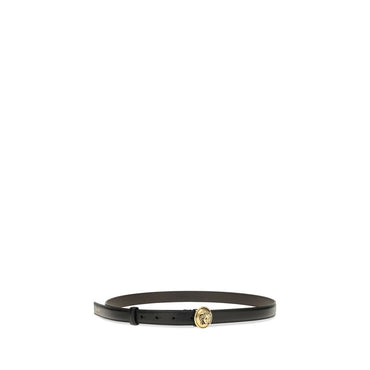 Versace Black Calf Leather Bos Taurus Regular Belt