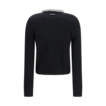 PINKO Black Wool Oves Aries Cardigan