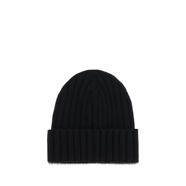 Moncler Black Wool Oves Aries Beanie