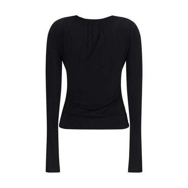 Max Mara Black Viscose Dress Shirt