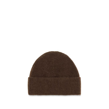 Ami Paris Brown Wool Oves Aries Beanie