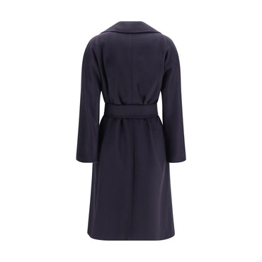 Max Mara Blue Wool Oves Aries Coat