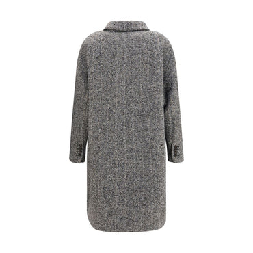 Brunello Cucinelli Gray Wool Oves Aries Coat