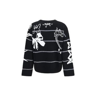 PINKO Black Wool Oves Aries Sweatshirt