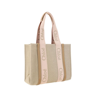 Chloé Brown Linen Shoulder Bag